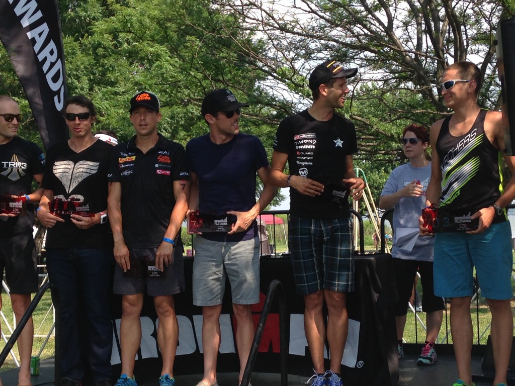 Eagleman 70.3 podium (Angie van Berkel)